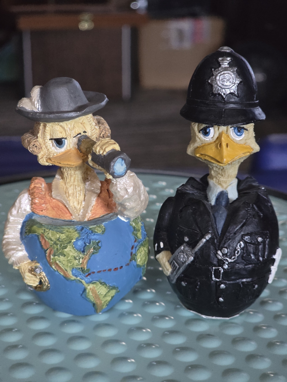 Eggbert and Friends Collectable Figurine - Malcolm Bowmer OLD BILL & TEDXPLORER